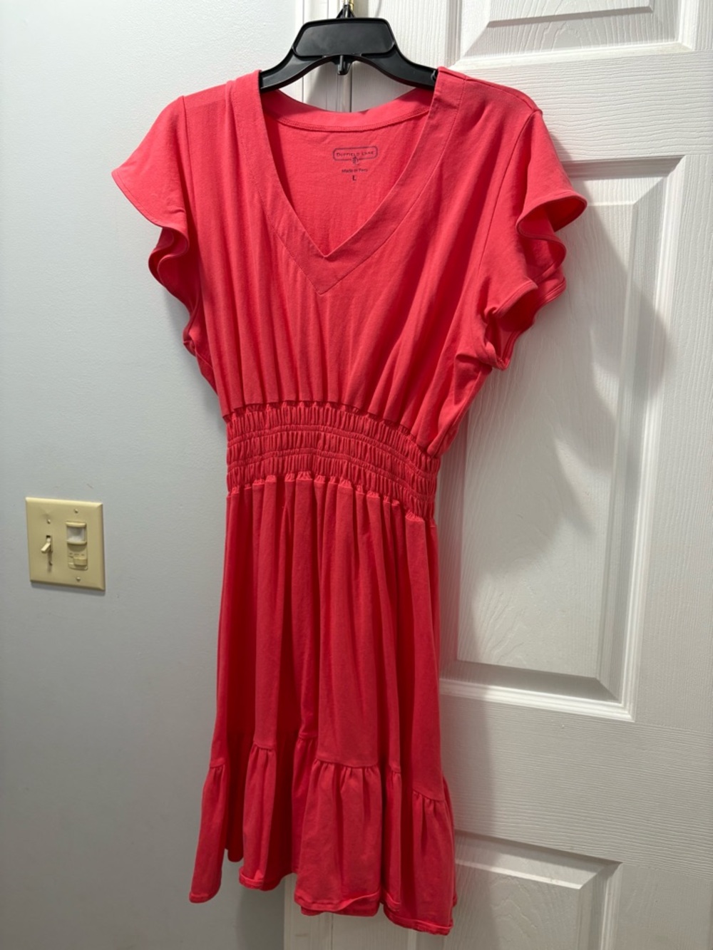 Duffield Lane The Leona Dress In Watermelon Size Large - Picture 2 of 5